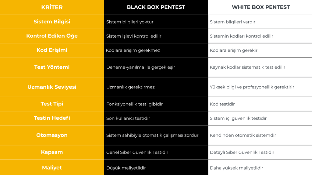 Pentest Nedir? Black Box, White Box ve Gray Box Yöntemleri Karşılaştırması